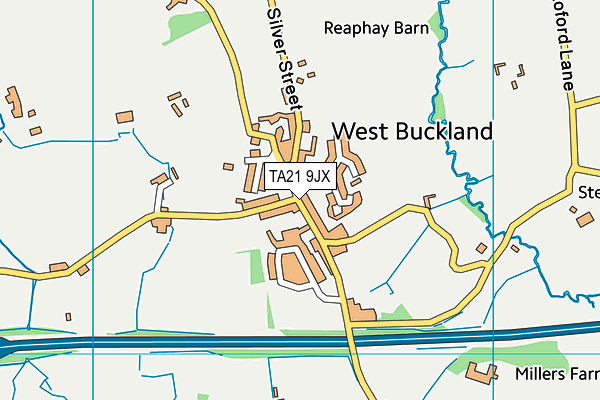 TA21 9JX map - OS VectorMap District (Ordnance Survey)