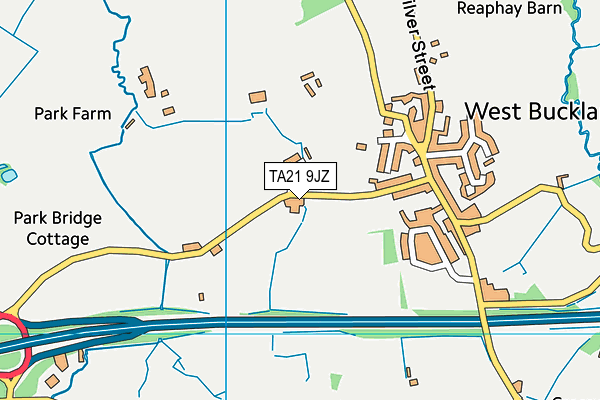 TA21 9JZ map - OS VectorMap District (Ordnance Survey)