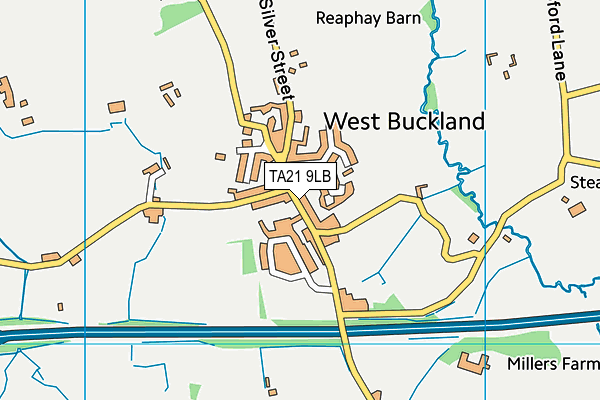 TA21 9LB map - OS VectorMap District (Ordnance Survey)