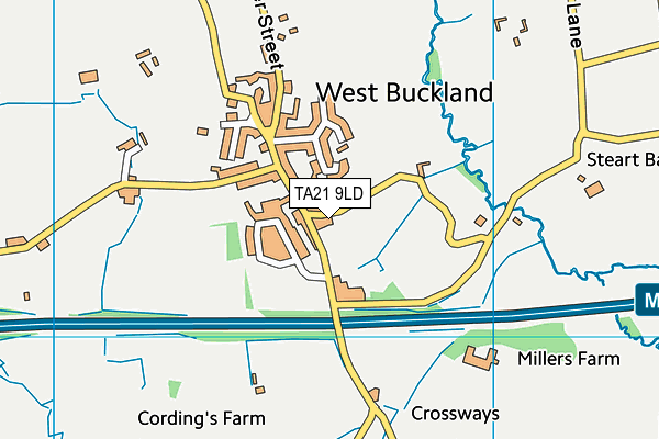 West Buckland Primary School map (TA21 9LD) - OS VectorMap District (Ordnance Survey)