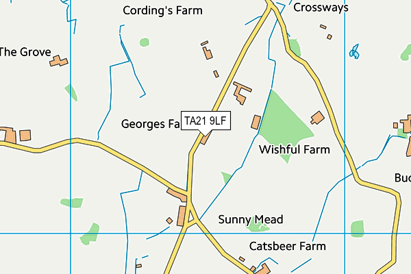 TA21 9LF map - OS VectorMap District (Ordnance Survey)