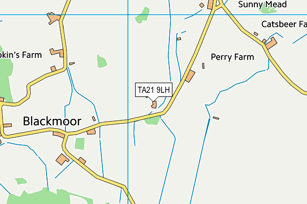 TA21 9LH map - OS VectorMap District (Ordnance Survey)