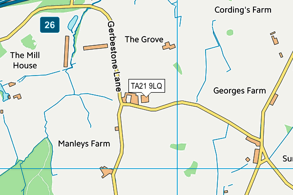 TA21 9LQ map - OS VectorMap District (Ordnance Survey)