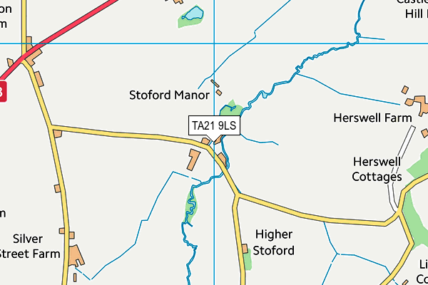 TA21 9LS map - OS VectorMap District (Ordnance Survey)