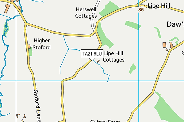 TA21 9LU map - OS VectorMap District (Ordnance Survey)