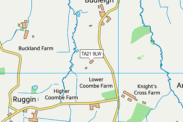 TA21 9LW map - OS VectorMap District (Ordnance Survey)