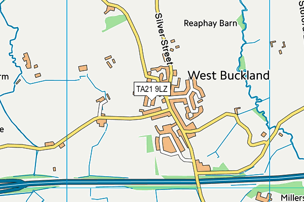 TA21 9LZ map - OS VectorMap District (Ordnance Survey)