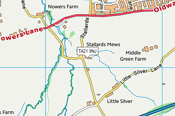 TA21 9NJ map - OS VectorMap District (Ordnance Survey)