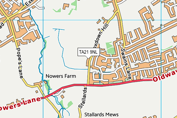 TA21 9NL map - OS VectorMap District (Ordnance Survey)