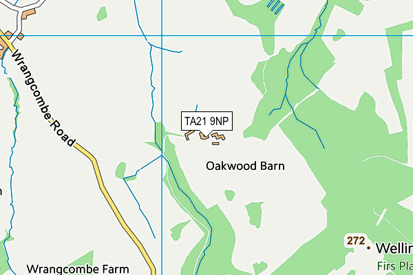 TA21 9NP map - OS VectorMap District (Ordnance Survey)