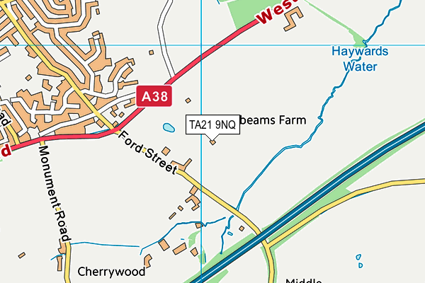 TA21 9NQ map - OS VectorMap District (Ordnance Survey)