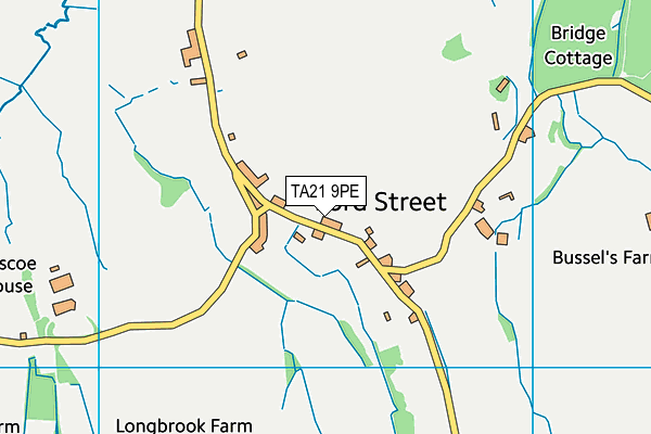 TA21 9PE map - OS VectorMap District (Ordnance Survey)