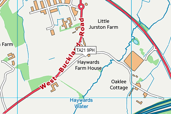 TA21 9PH map - OS VectorMap District (Ordnance Survey)