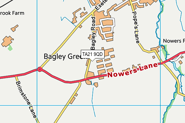 TA21 9QD map - OS VectorMap District (Ordnance Survey)