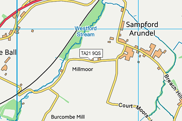 TA21 9QS map - OS VectorMap District (Ordnance Survey)