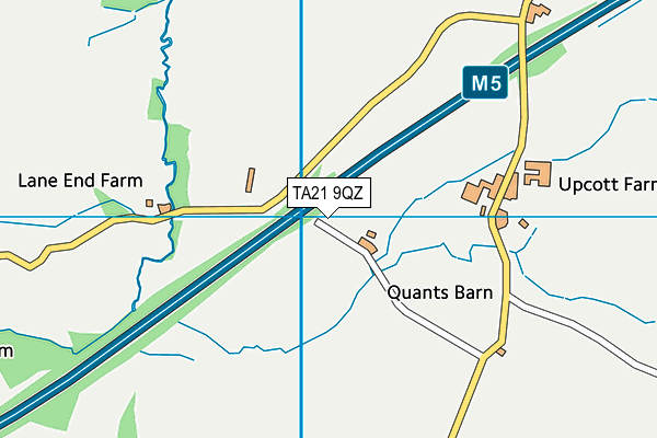 TA21 9QZ map - OS VectorMap District (Ordnance Survey)