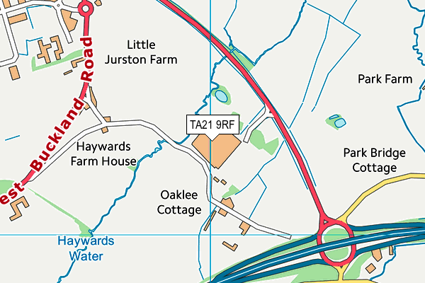 TA21 9RF map - OS VectorMap District (Ordnance Survey)