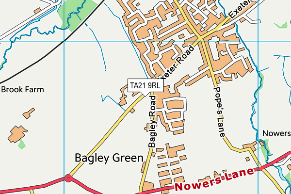 TA21 9RL map - OS VectorMap District (Ordnance Survey)