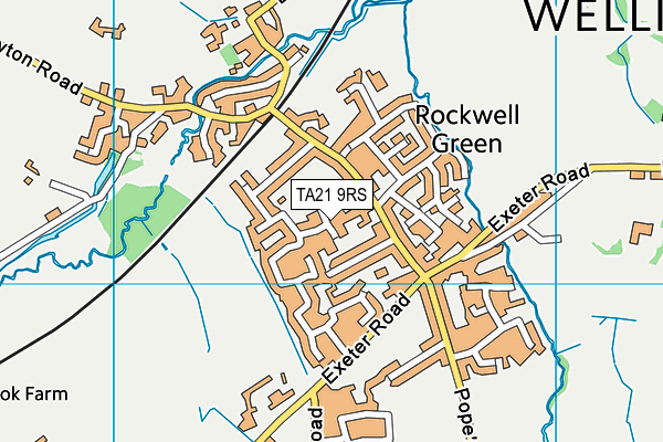 TA21 9RS map - OS VectorMap District (Ordnance Survey)