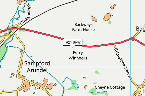 TA21 9RW map - OS VectorMap District (Ordnance Survey)