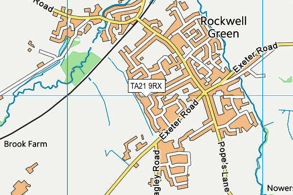 TA21 9RX map - OS VectorMap District (Ordnance Survey)