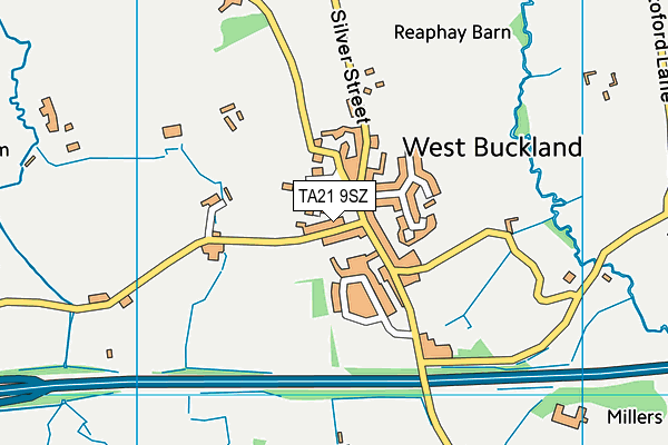 TA21 9SZ map - OS VectorMap District (Ordnance Survey)