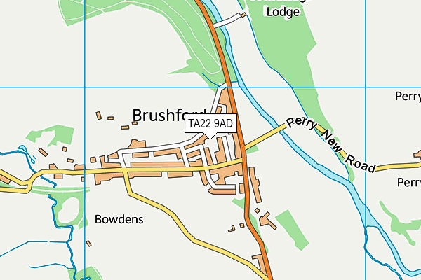 TA22 9AD map - OS VectorMap District (Ordnance Survey)