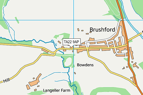 TA22 9AP map - OS VectorMap District (Ordnance Survey)