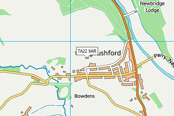 TA22 9AR map - OS VectorMap District (Ordnance Survey)