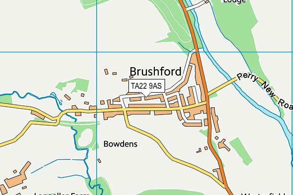 TA22 9AS map - OS VectorMap District (Ordnance Survey)