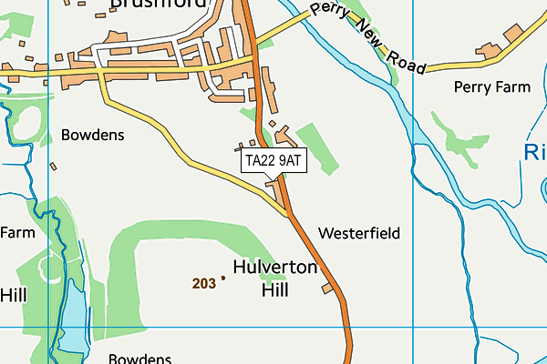 TA22 9AT map - OS VectorMap District (Ordnance Survey)