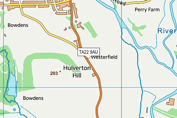 TA22 9AU map - OS VectorMap District (Ordnance Survey)