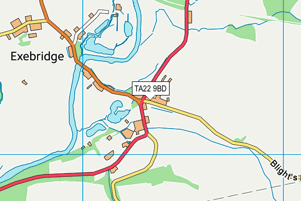 TA22 9BD map - OS VectorMap District (Ordnance Survey)