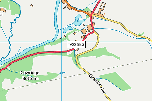 TA22 9BG map - OS VectorMap District (Ordnance Survey)