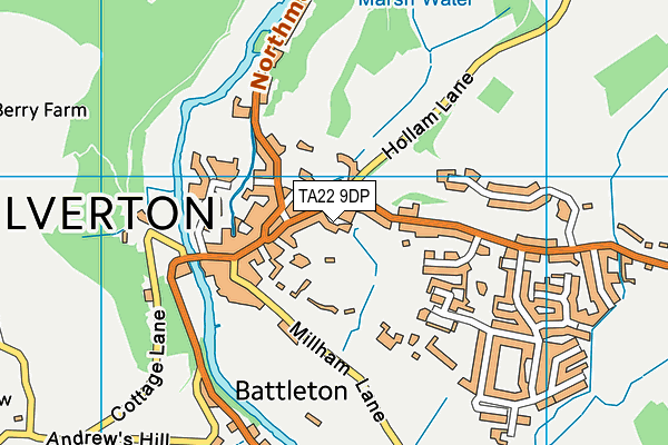 Exmoor Fitness Centre map (TA22 9DP) - OS VectorMap District (Ordnance Survey)