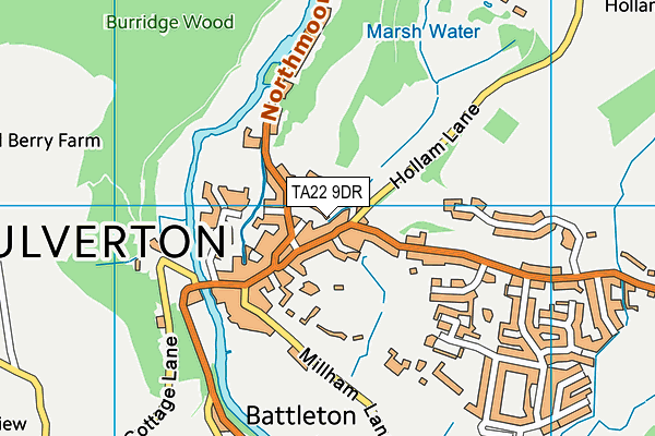 TA22 9DR map - OS VectorMap District (Ordnance Survey)