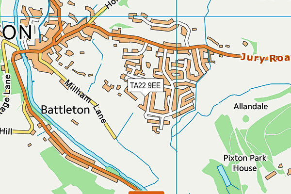 Dulverton Middle School map (TA22 9EE) - OS VectorMap District (Ordnance Survey)