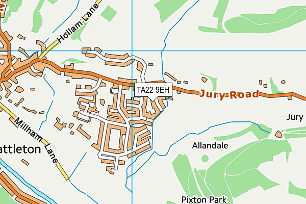 TA22 9EH map - OS VectorMap District (Ordnance Survey)