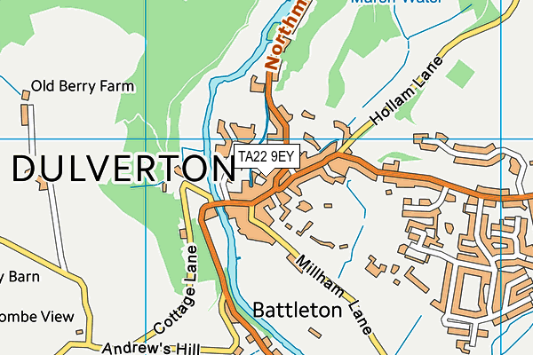 TA22 9EY map - OS VectorMap District (Ordnance Survey)