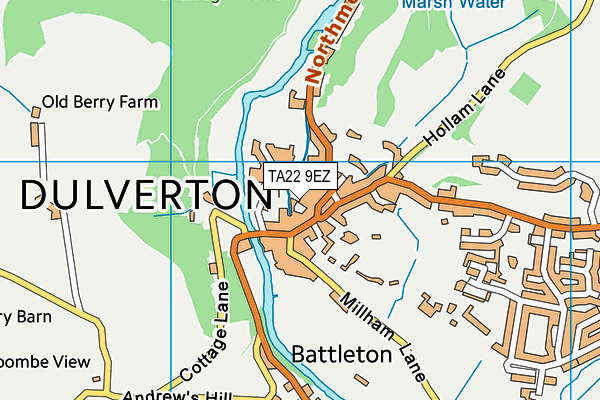 TA22 9EZ map - OS VectorMap District (Ordnance Survey)