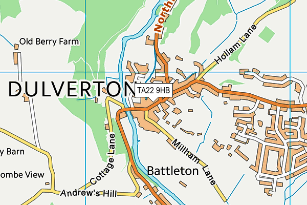 TA22 9HB map - OS VectorMap District (Ordnance Survey)