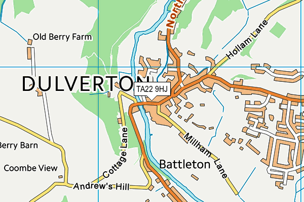 TA22 9HJ map - OS VectorMap District (Ordnance Survey)