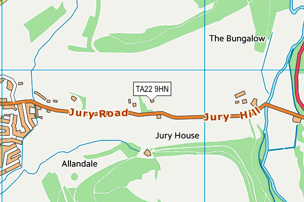 TA22 9HN map - OS VectorMap District (Ordnance Survey)