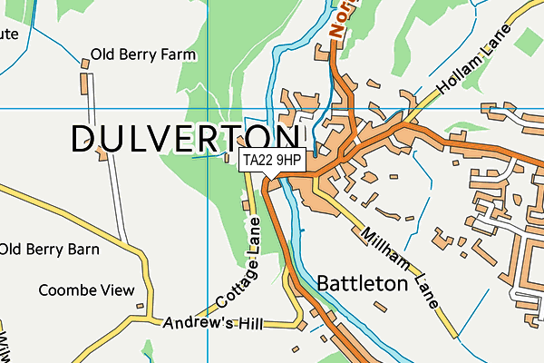 TA22 9HP map - OS VectorMap District (Ordnance Survey)