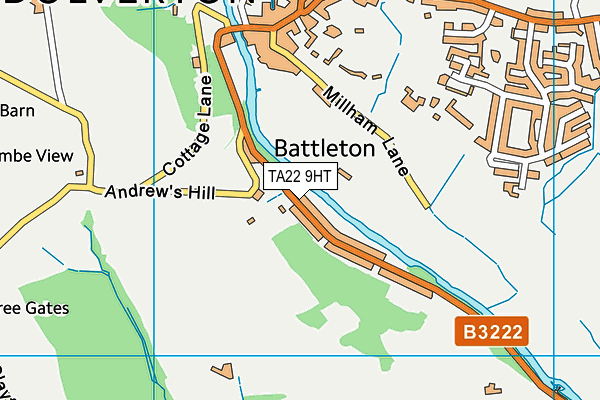TA22 9HT map - OS VectorMap District (Ordnance Survey)