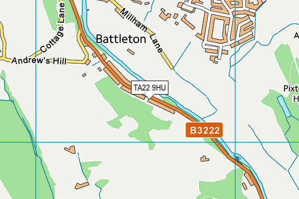 TA22 9HU map - OS VectorMap District (Ordnance Survey)