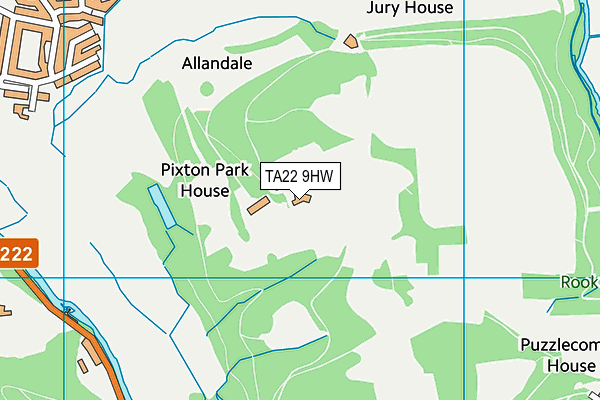 TA22 9HW map - OS VectorMap District (Ordnance Survey)