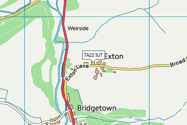 TA22 9JT map - OS VectorMap District (Ordnance Survey)