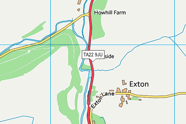 TA22 9JU map - OS VectorMap District (Ordnance Survey)