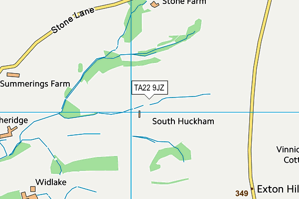 TA22 9JZ map - OS VectorMap District (Ordnance Survey)